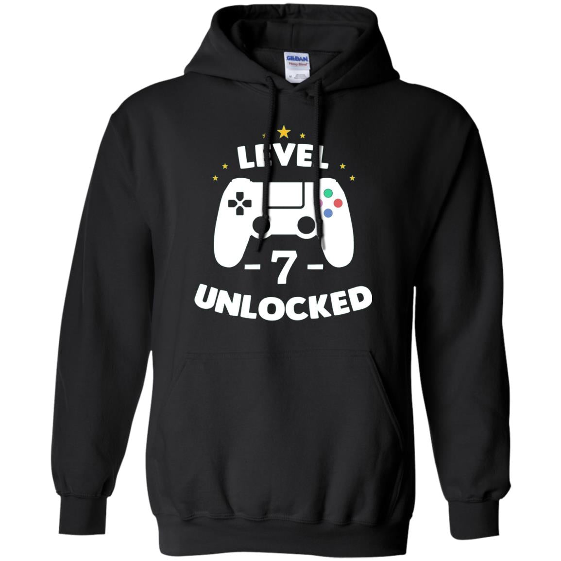 Level 7 Unlocked Gamer T-shirt Black