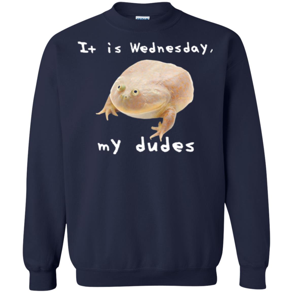 Funny Frog T-shirt It Is Wednesday My Dudes Navy