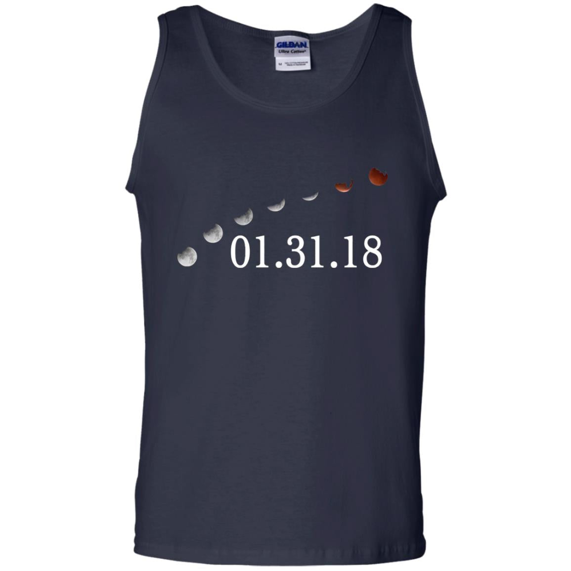 Usa Total Lunar Eclipse On January 31, 2018 T-shirt Navy