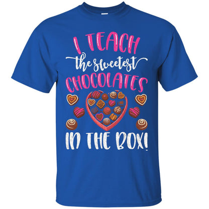 Sweetest Chocolates In The Box Teacher Valentines Day T-shirt Royal