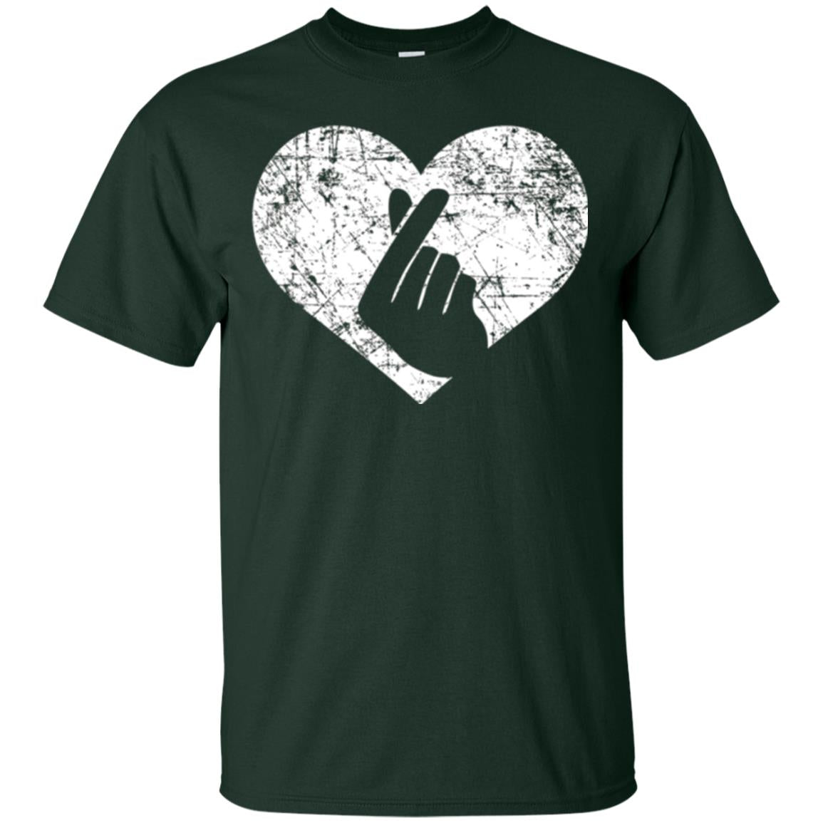 Lifestyle T-shirt Heart Hand Forest Green