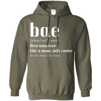 Aunt T-shirt Bae Best Aunt Ever Military Green