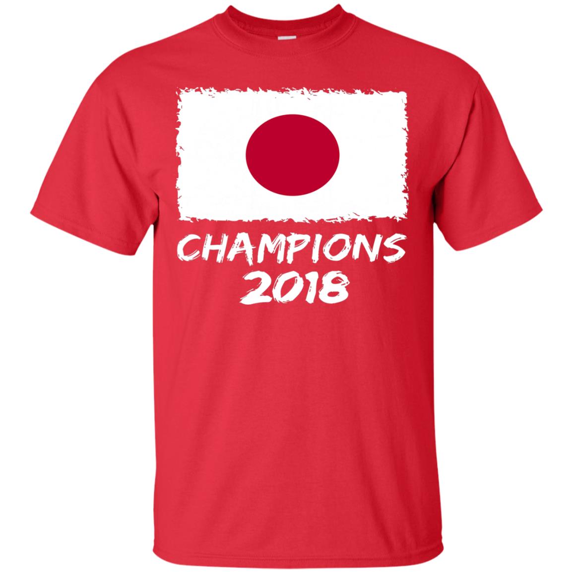 Japan Champions 2018 Football Lover T-shirt Red
