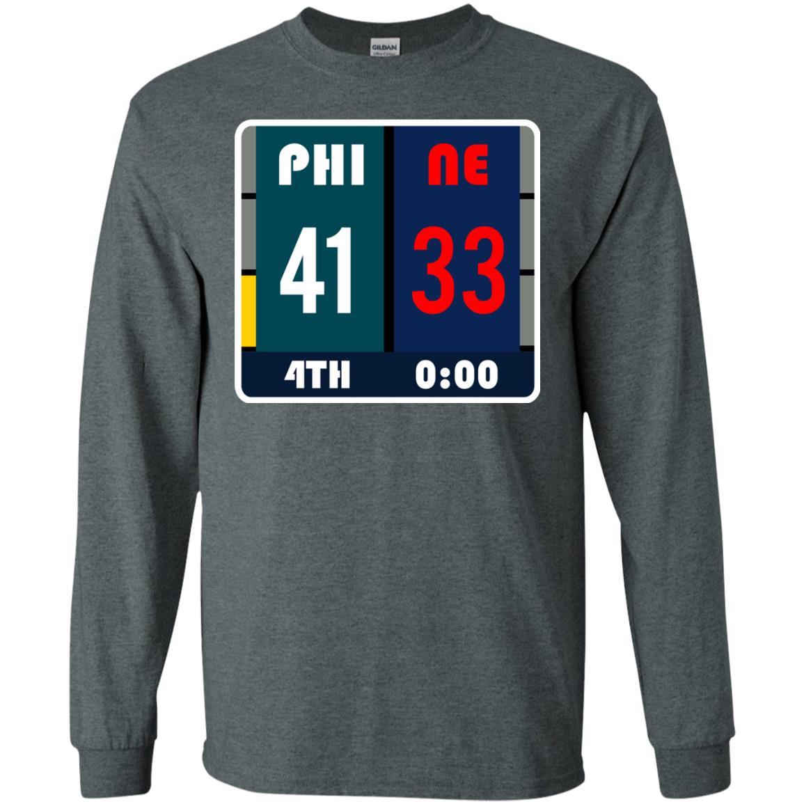 Football Philadelphia T-shirt Eagles Vs New England Dark Heather