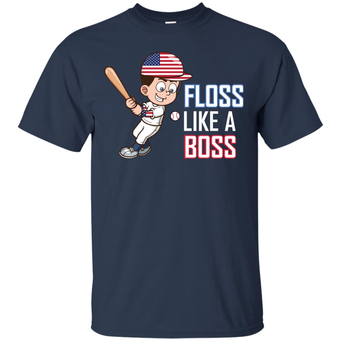 Floss Like A Boss Shirt For Baseball Players Navy