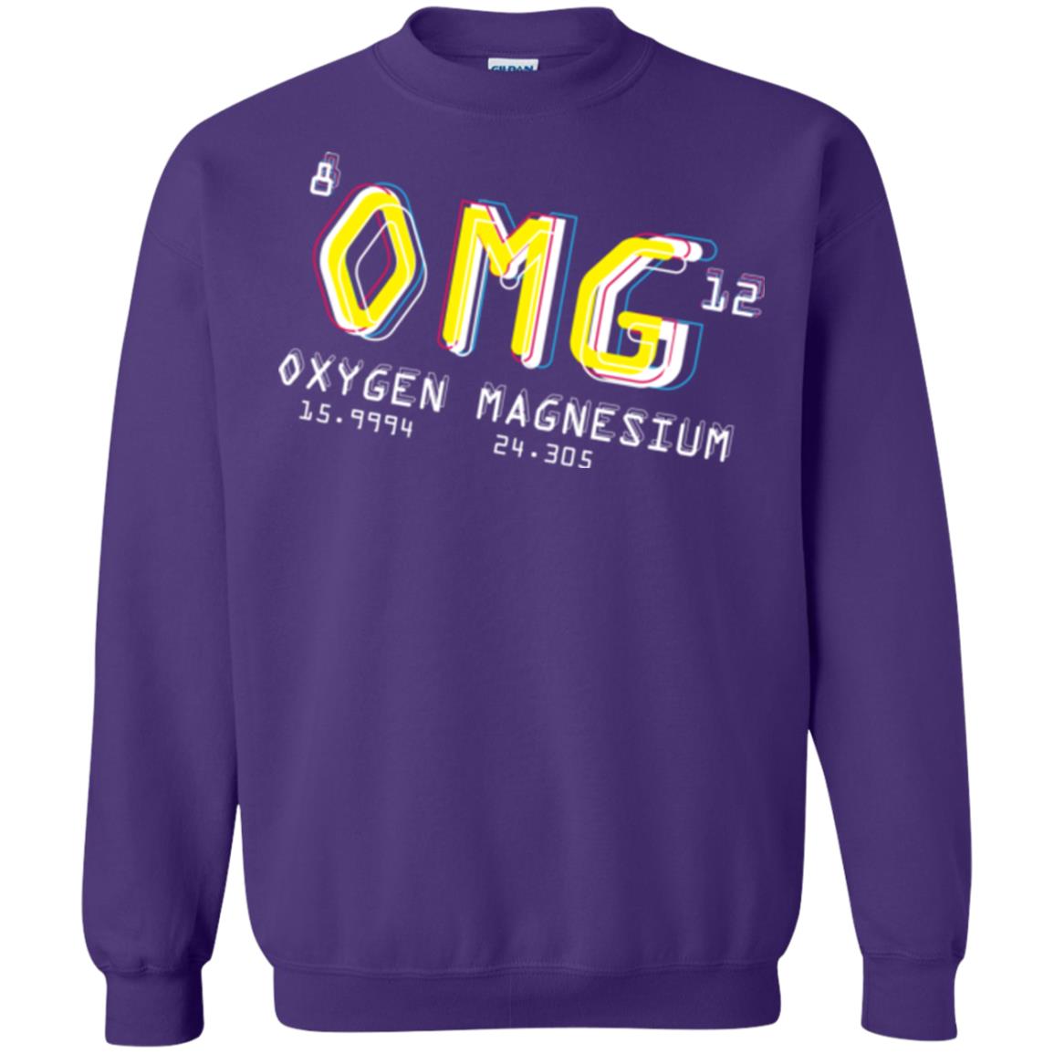 Funny Science Class T-shirt Omg Oxygen Magnesium Purple