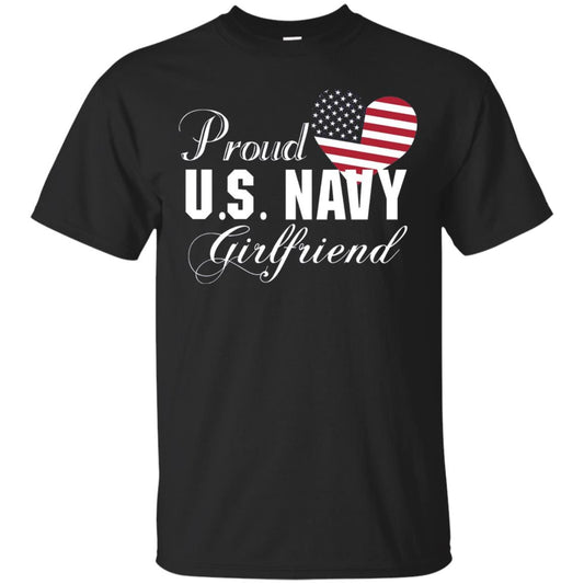 Pride U.s. Army Shirt Proud Navy Girlfriend Heart Black