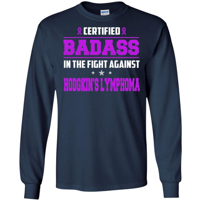 Certified Badass Against T-shirt Hodgkin_s Lymphoma Navy