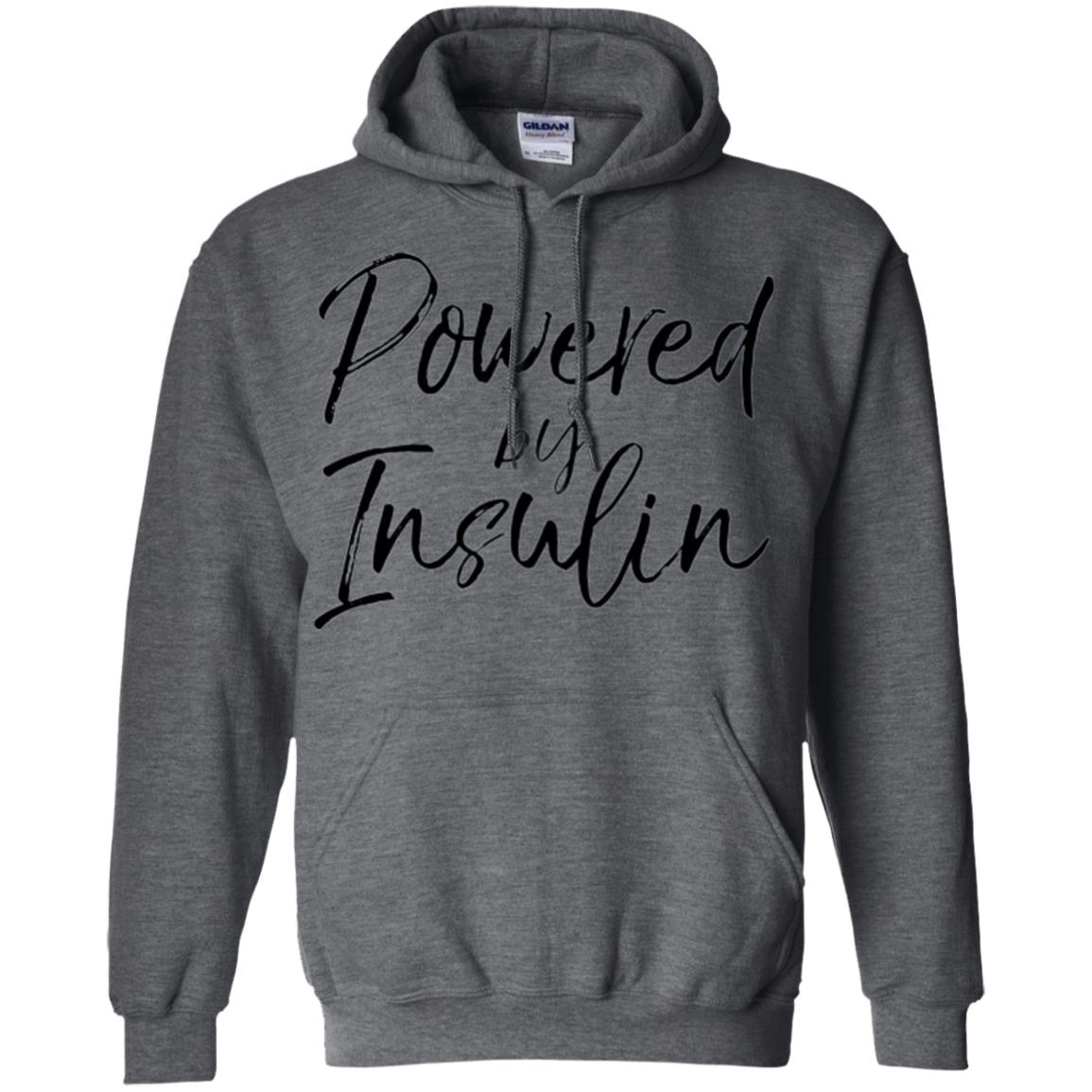 Diabetic T-shirt Powered By Insulin Dark Heather