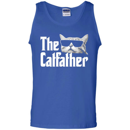 Funny Gift Shirt For Cat Daddy The Catfather T-shirt Royal