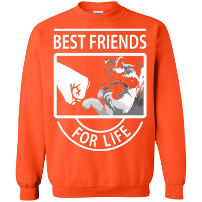Schnauzer Lover T-shirt Best Friends For Life Orange