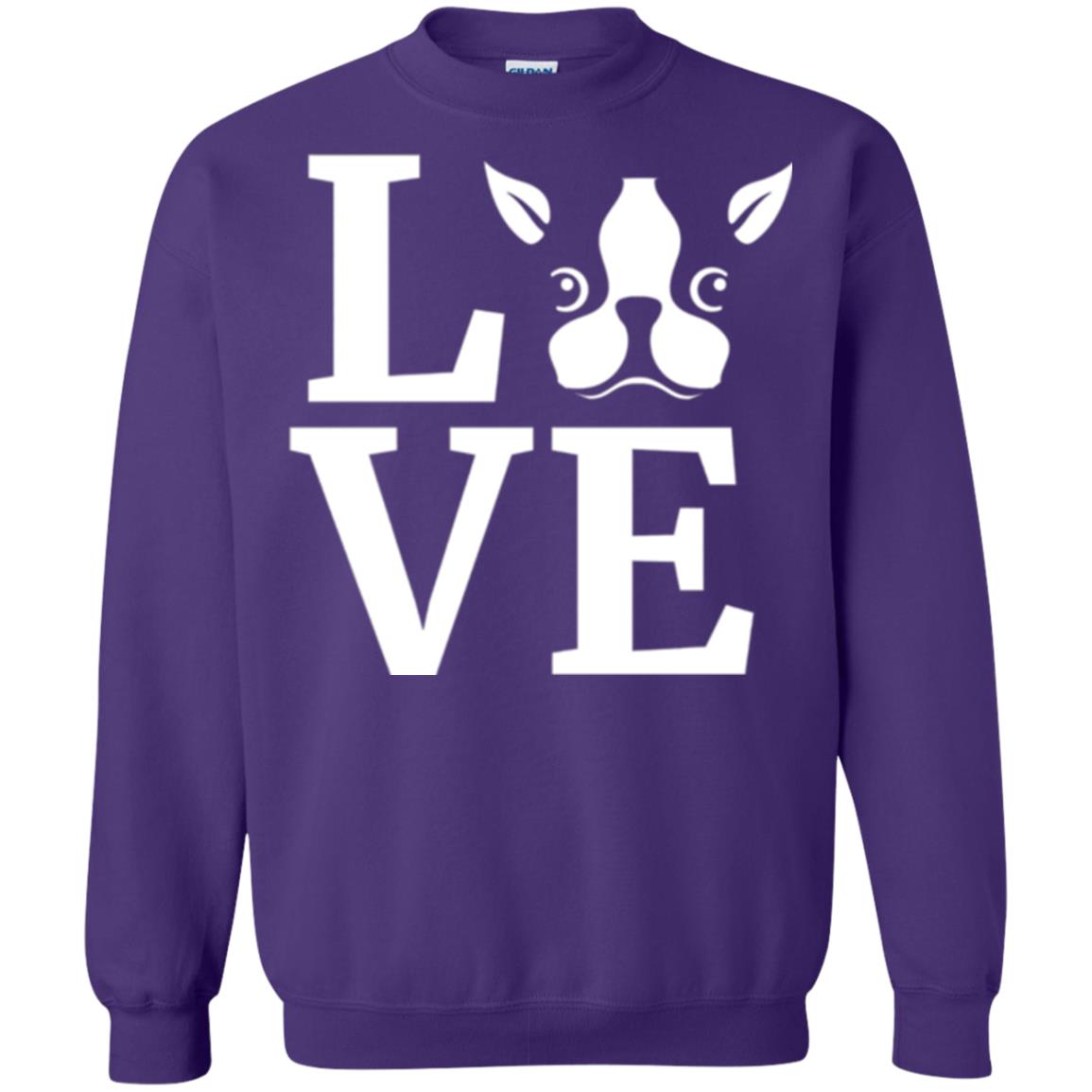 Dog Lovers T-shirt I Love My Boston Terrier Purple