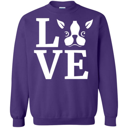 Dog Lovers T-shirt I Love My Boston Terrier Purple