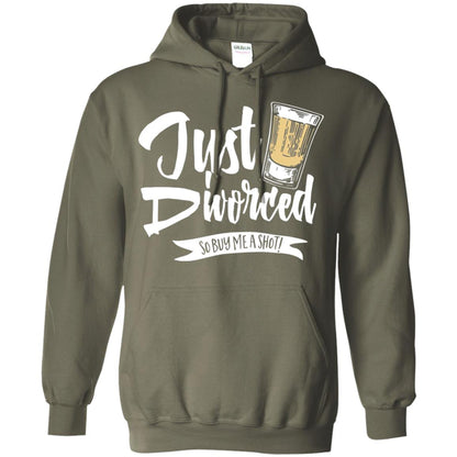 Party Break-up Single T-shirt Just Divorced Buy Me A Shot Military Green