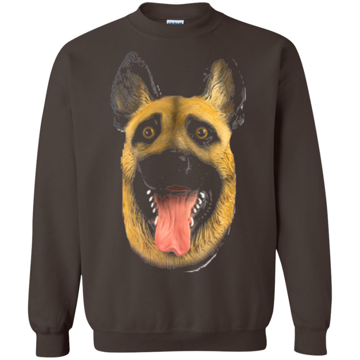 Dog Lover T-shirt Creepy Dog Head T-shirt Dark Chocolate