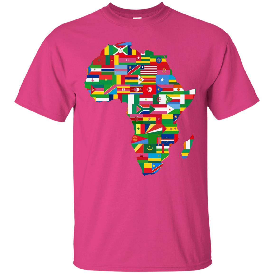 Proud African Country Flags Continent Love Proud African American T-shirt Heliconia