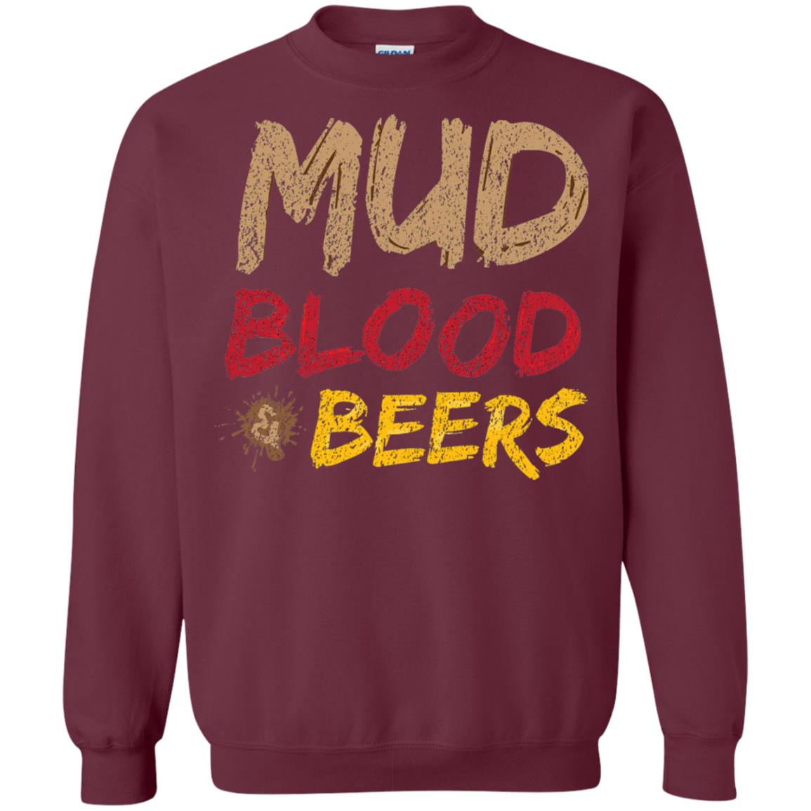 Mud Blood Beers Awesome Team T-shirt Maroon