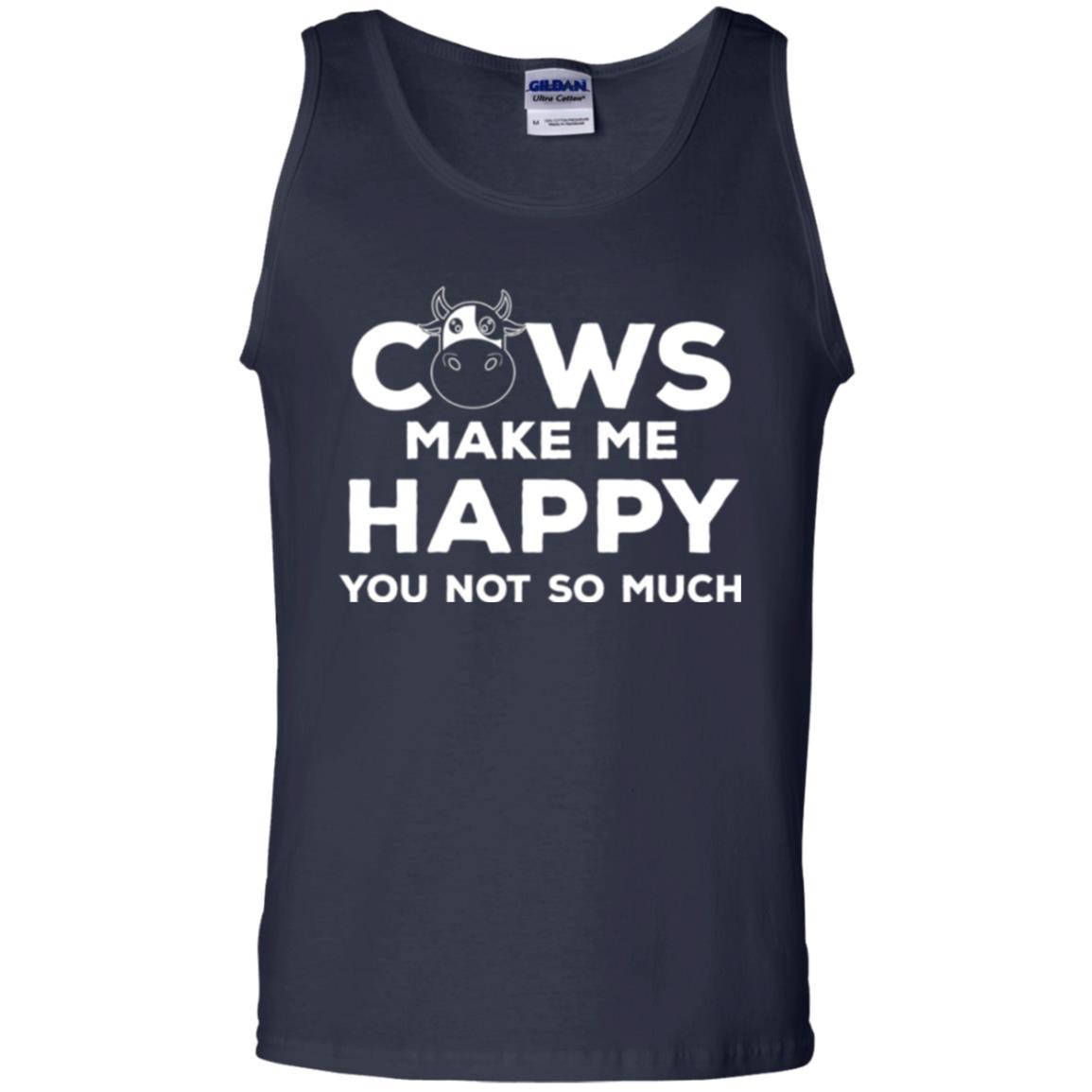 Cows Lover T-shirt Cow Make Me Happy You Not So Much Navy