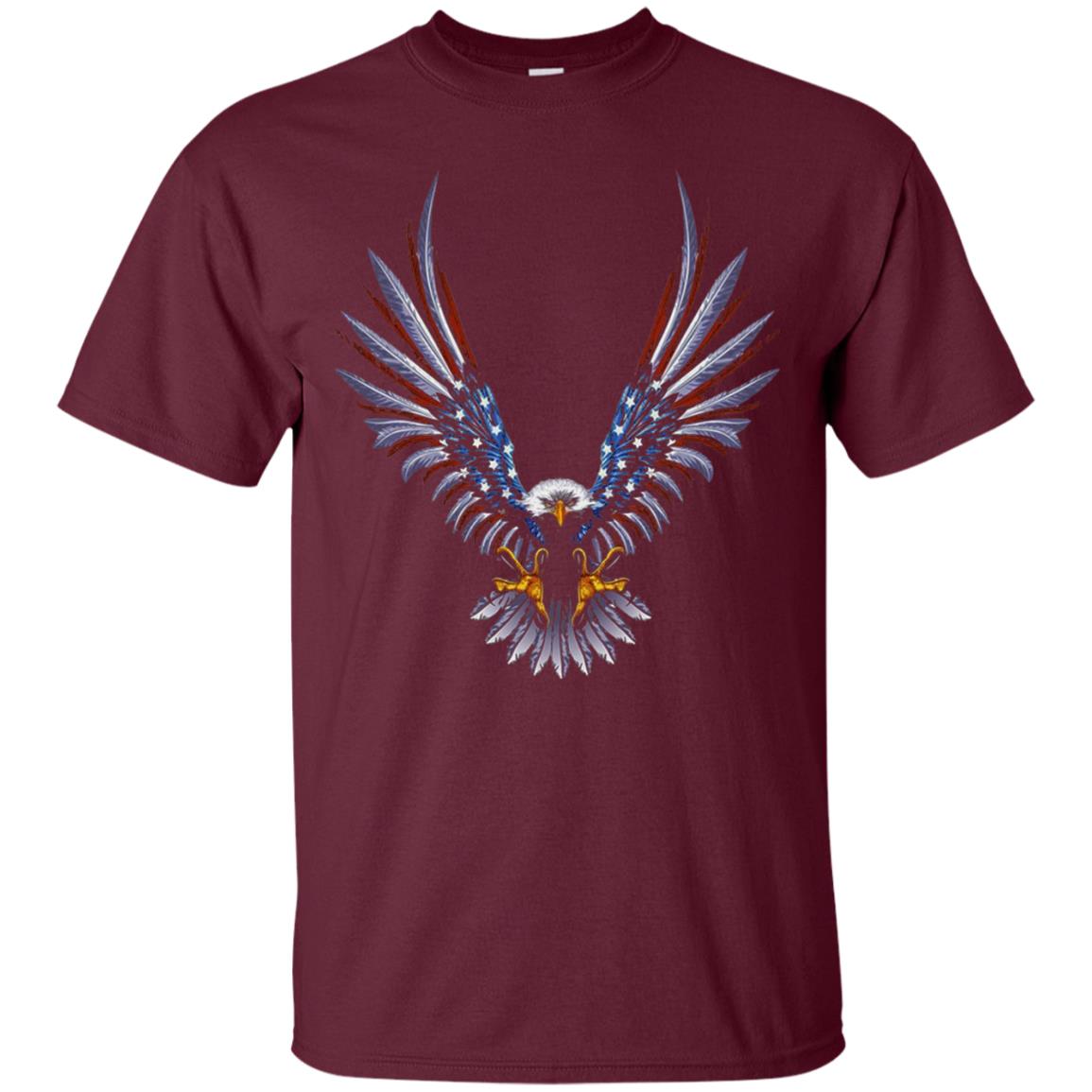 Patriotic T-shirt Eagle American Maroon