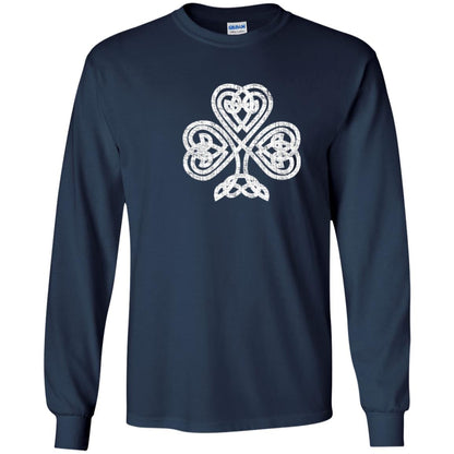 Irish Shamrock Knot Symbol St. Patrick_s Day T-shirt Navy