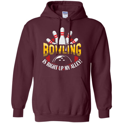 Bowler T-shirt Bowling Is Right Up My Alley Maroon