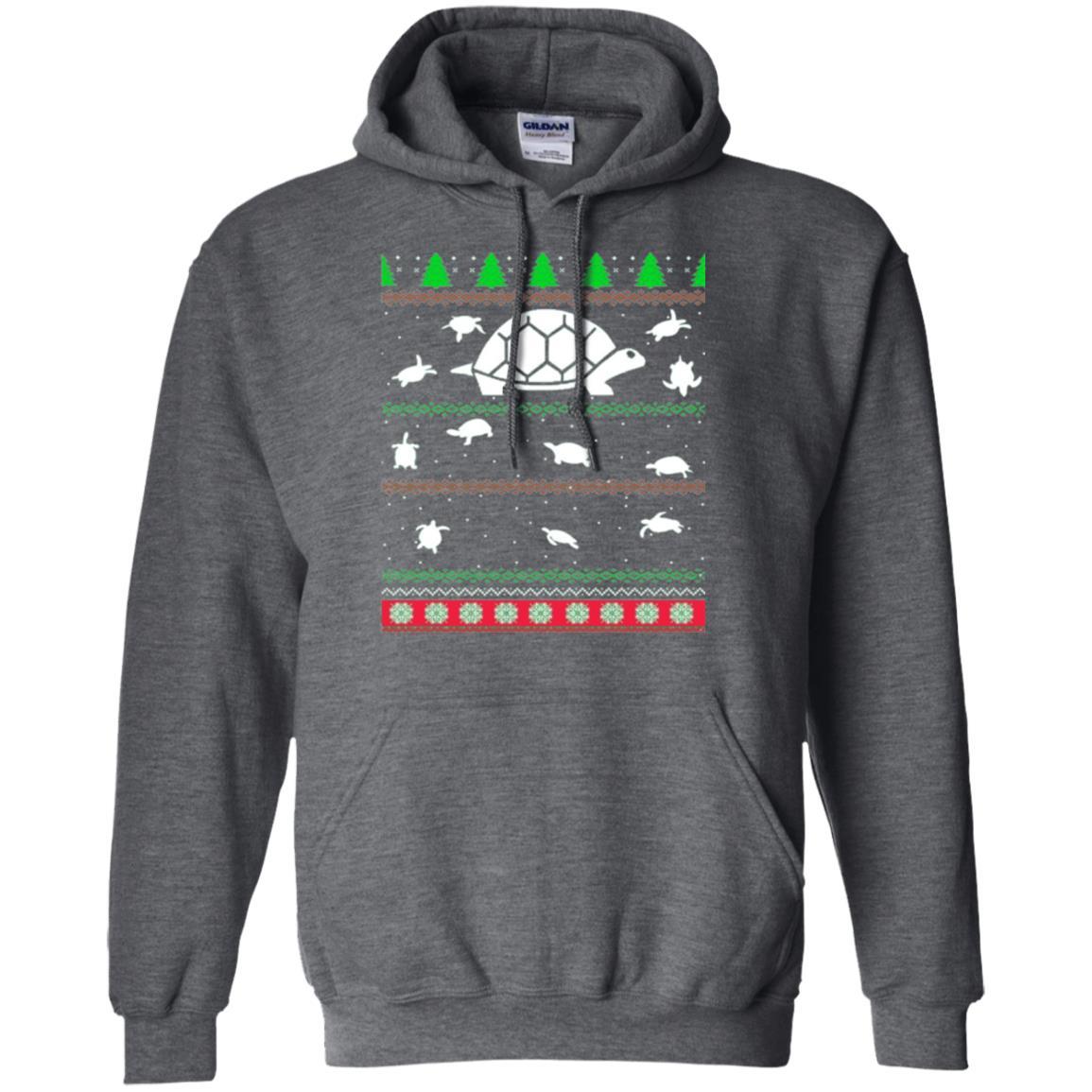 Christmas T-shirt Turtle Lover Merry Christmas Dark Heather