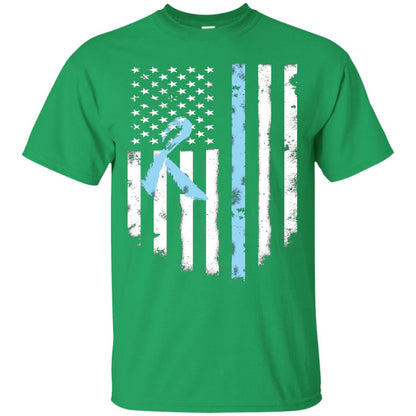 Ribbon American Flag Prostate Cancer Awareness Shirt Irish Green