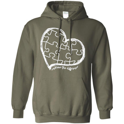 Autism Awareness Embrace Differences Shirt Military Green
