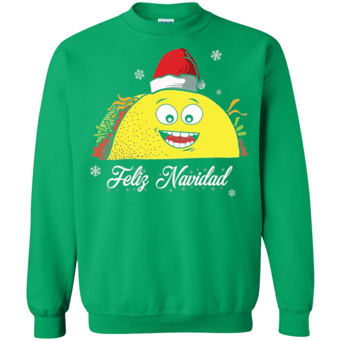 Christmas T-shirt Taco Feliz Navidad Irish Green