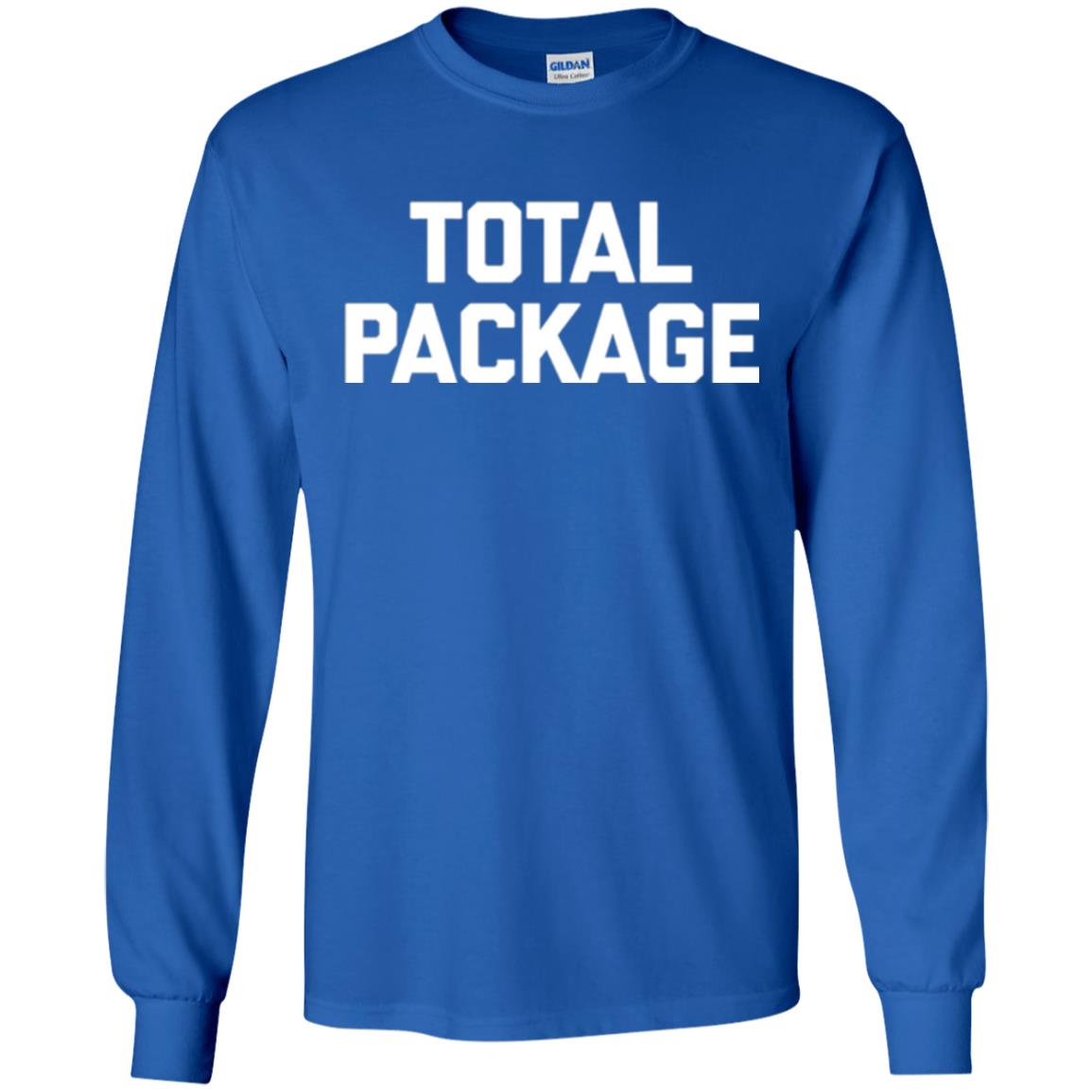 Novelty Humor T-shirt Total Package Royal