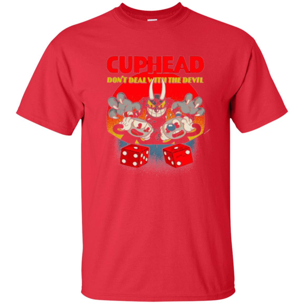 Gamer T-shirt Cuphead Don_t Deal With The Devil Red