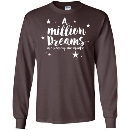 A Million Dreams Are Keeping Me Awake T Shirt Dark Chocolate