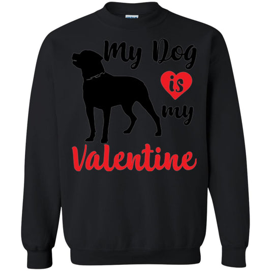 Dog Lover T-shirt My Dog Is My Valentine Black