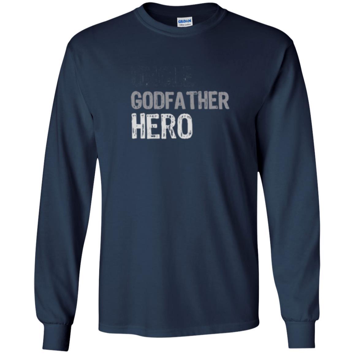 Daddy T-shirt Uncle Godfather Hero T-shirt Navy