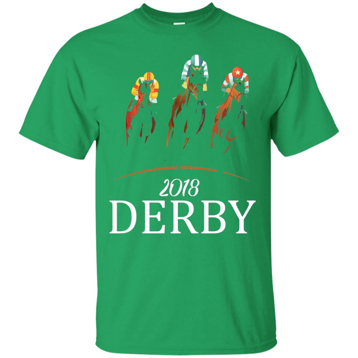 Derby 2018 Jockey Horse Racing T-shirt Irish Green