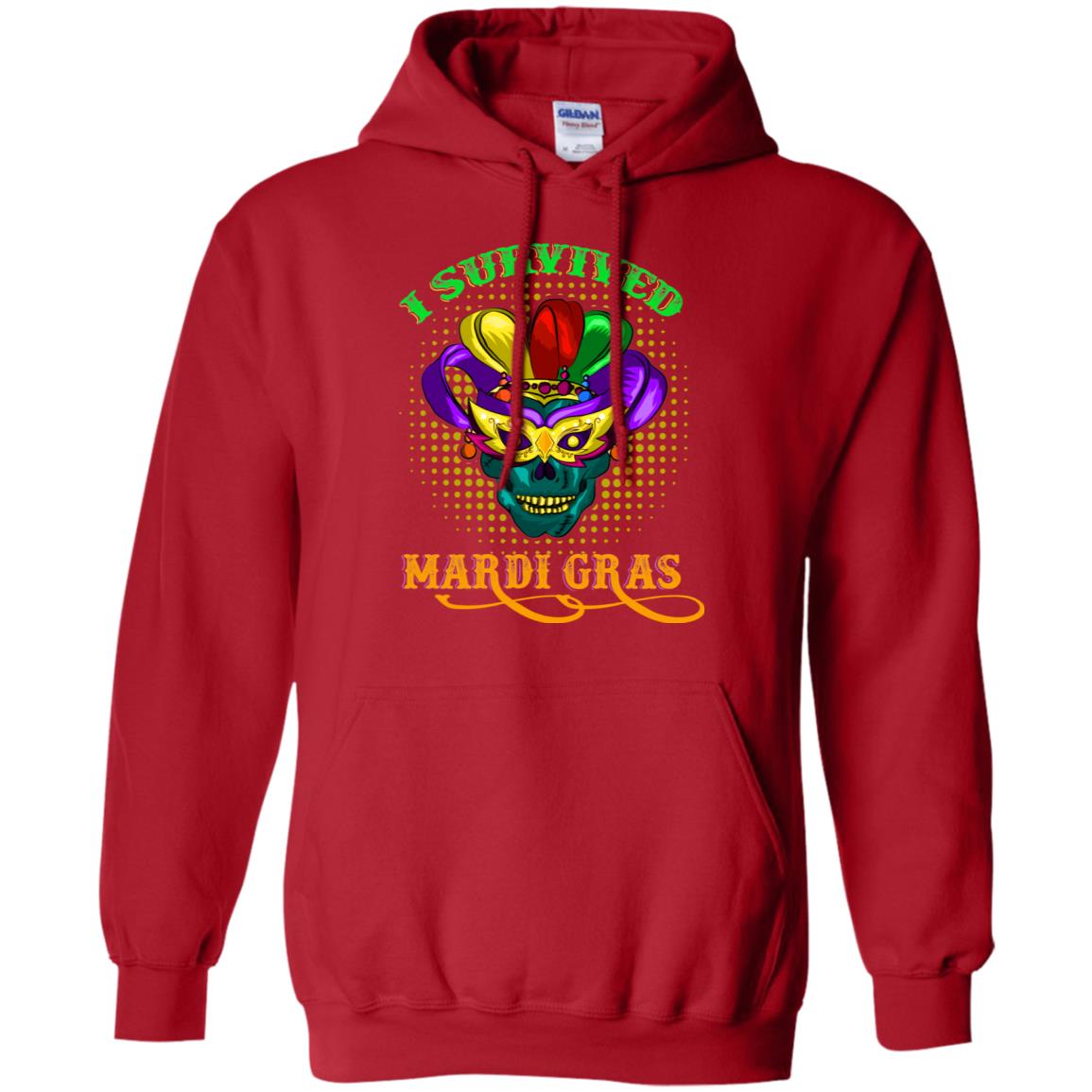I Survived Mardi Gras Shirt Red