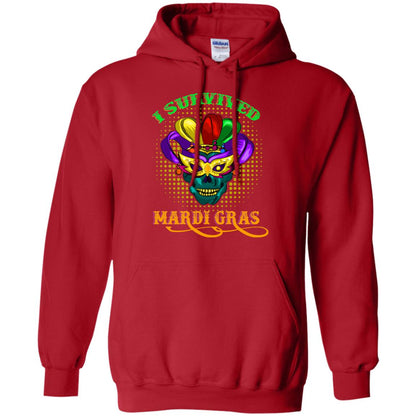 I Survived Mardi Gras Shirt Red
