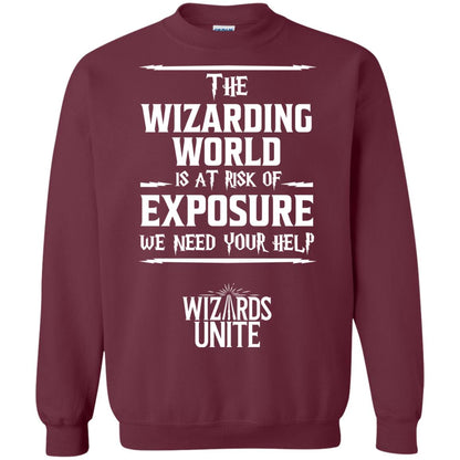 The Wizarding World Is At Risk Of Exposure Harry Potter T-shirt Maroon