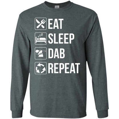 Funny Eat Sleep Dab Repeat T-shirt Dark Heather