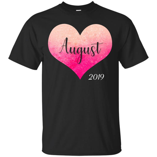 Pregnancy Reveal Announcement Party August 2019 Shirt Black