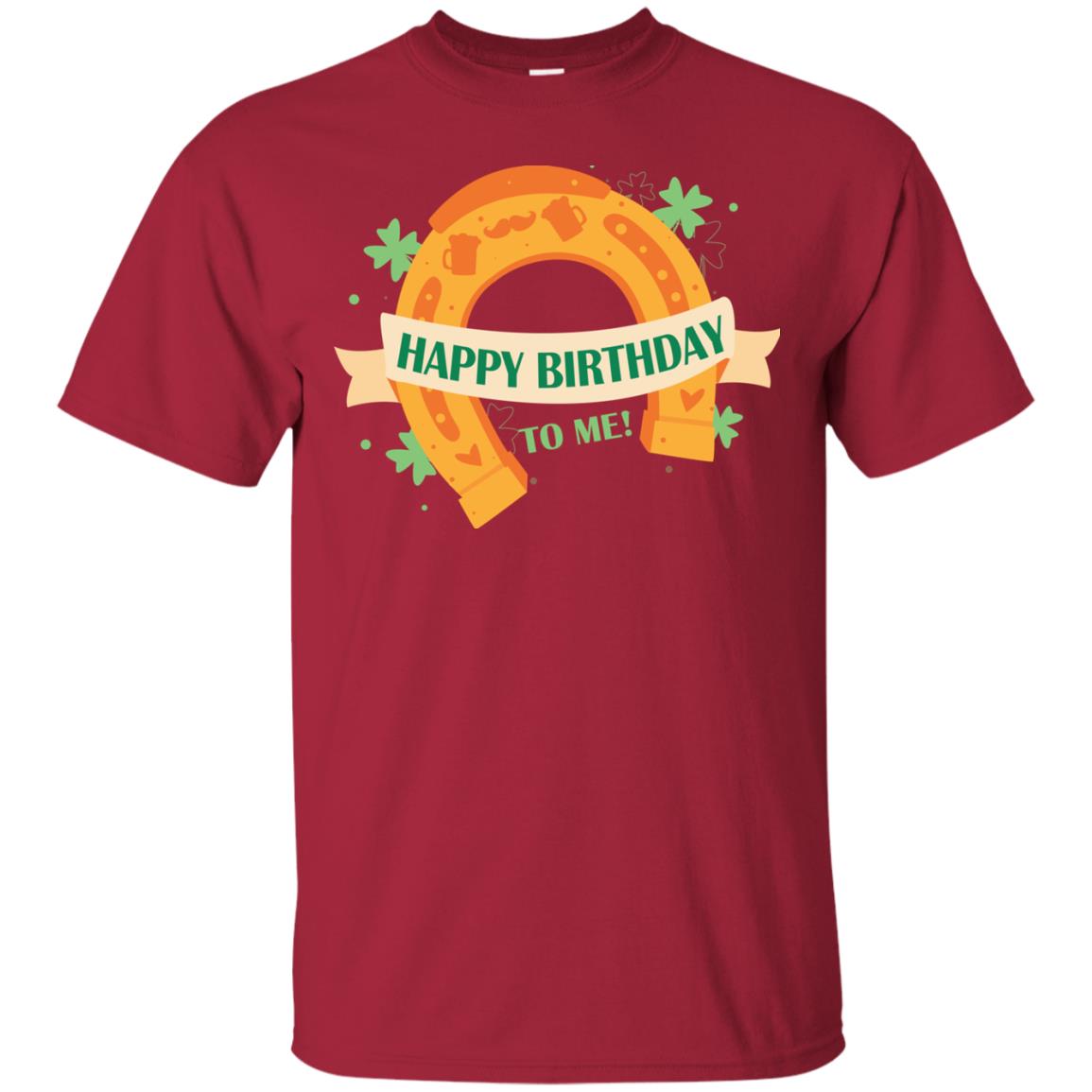 Happy Birthday To Me Shamrocks Saint Patrick's Day T-shirt Cardinal