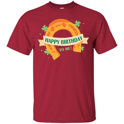 Happy Birthday To Me Shamrocks Saint Patrick's Day T-shirt Cardinal