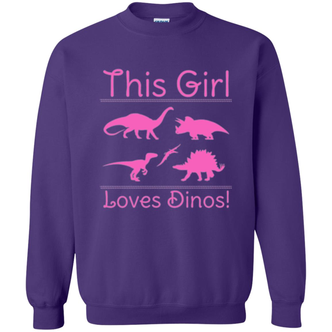 Dinosaur T Shirt This Girl Loves Dinos Purple