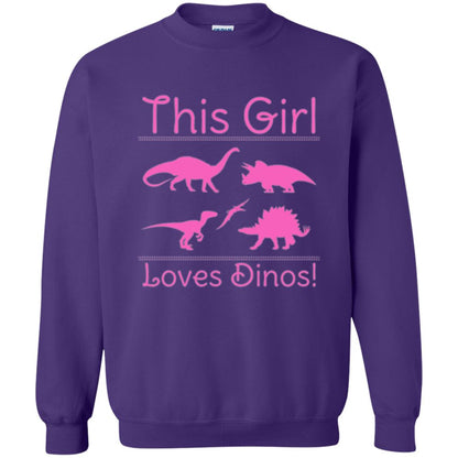 Dinosaur T Shirt This Girl Loves Dinos Purple
