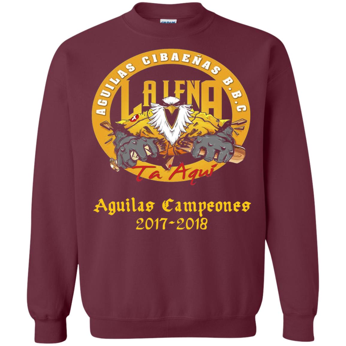 Baseball Lover T-shirt Aguilas Cibaenas Campeones 2017-2018 Maroon