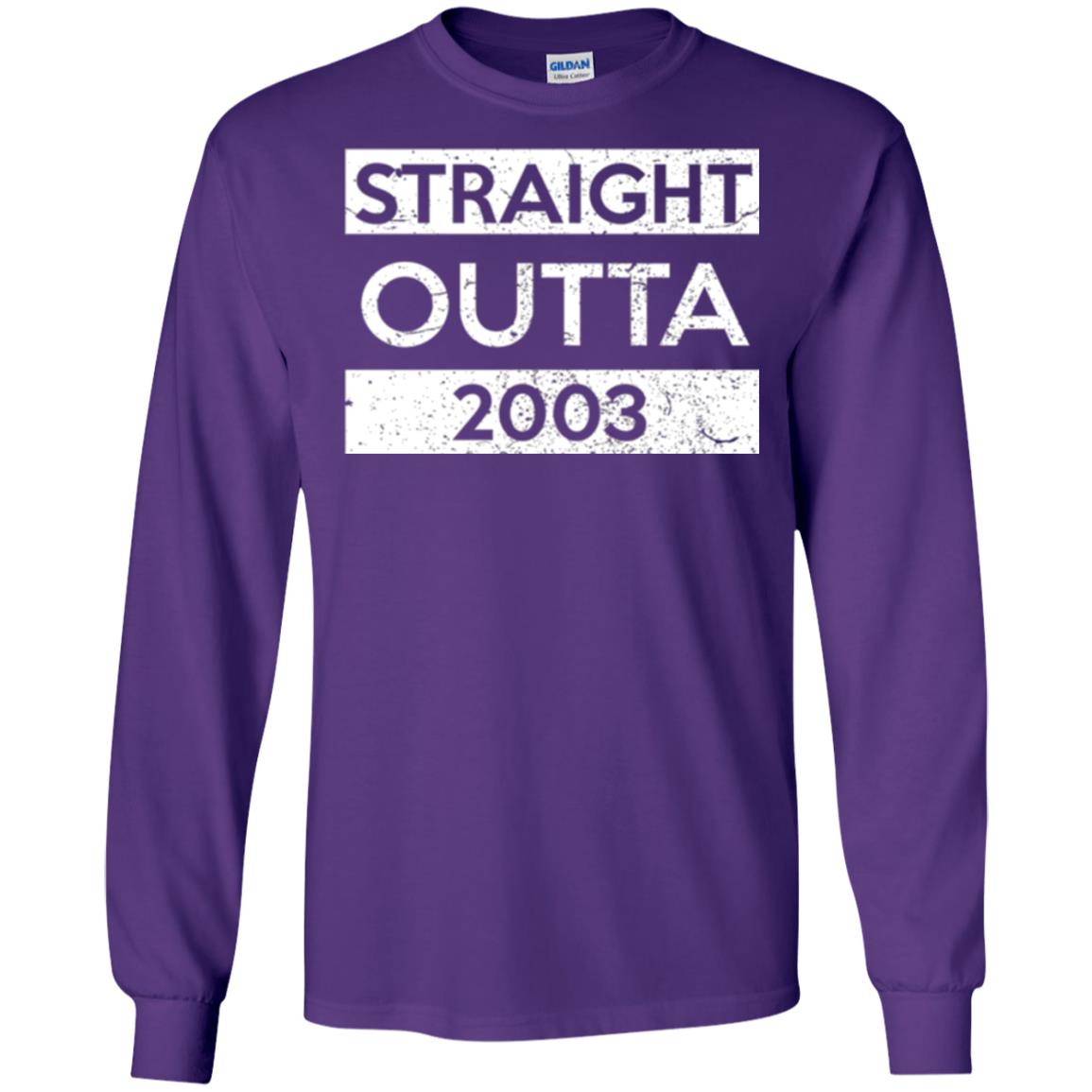 Brithday T-shirt Straight Outta 2003 Purple