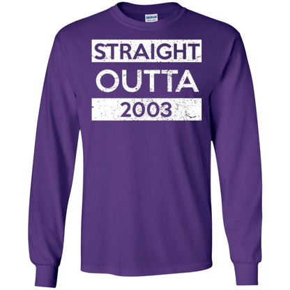 Brithday T-shirt Straight Outta 2003 Purple