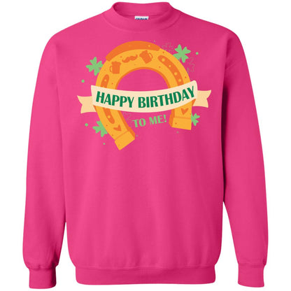 Happy Birthday To Me Shamrocks Saint Patrick's Day T-shirt Heliconia