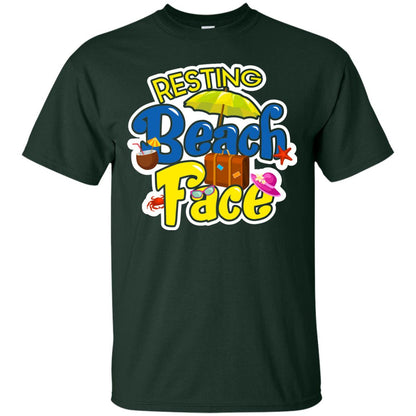 Resting Beach Face Summer Holiday T-shirt Forest