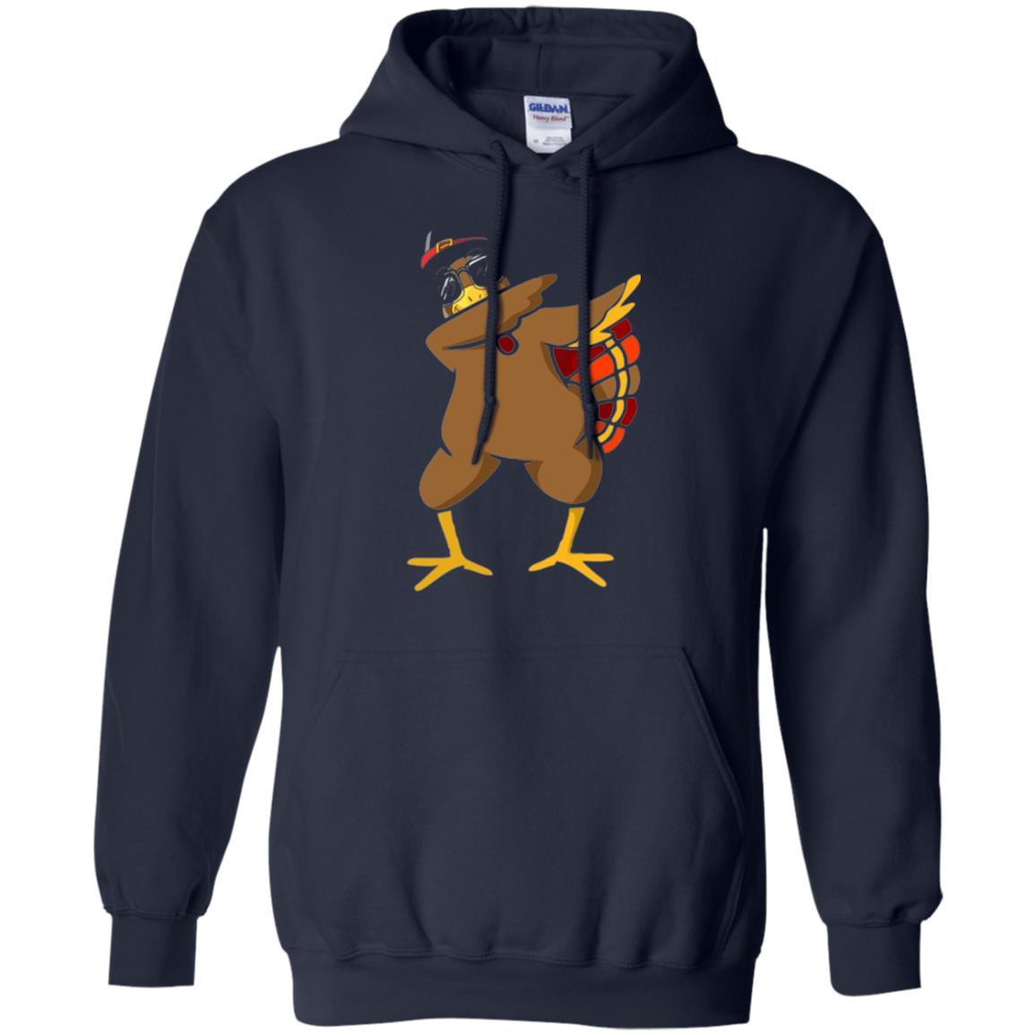 Thanksgiving T-shirt Dabbing Turkey Navy